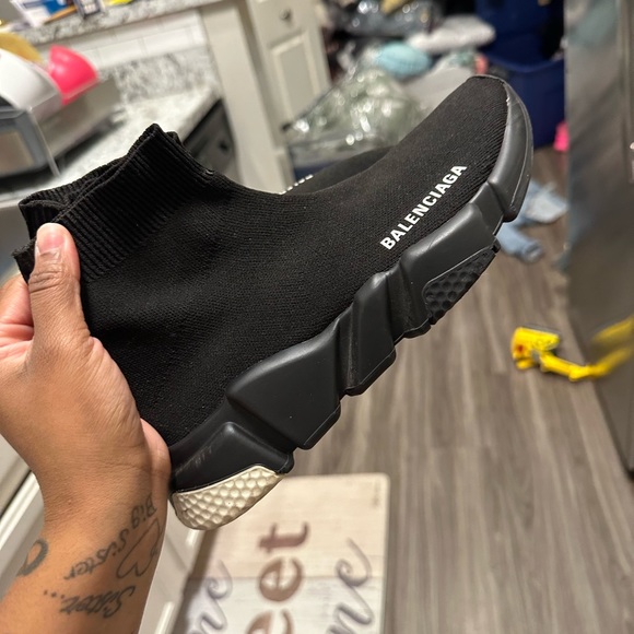 WOMEN'S SPEED RECYCLED KNIT SNEAKER IN BLACK size 36(6) - Picture 2 of 5